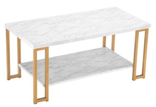 Faux Marble Top Coffee Table